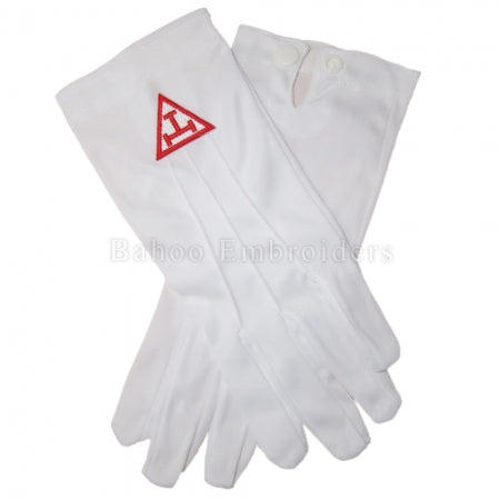 Masonic Royal Arch White Cotton Gloves