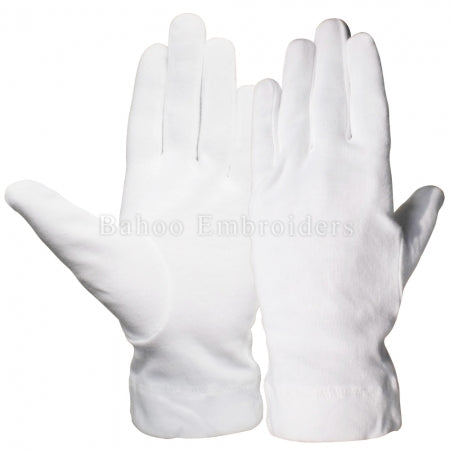 Masonic White Cotton Gloves