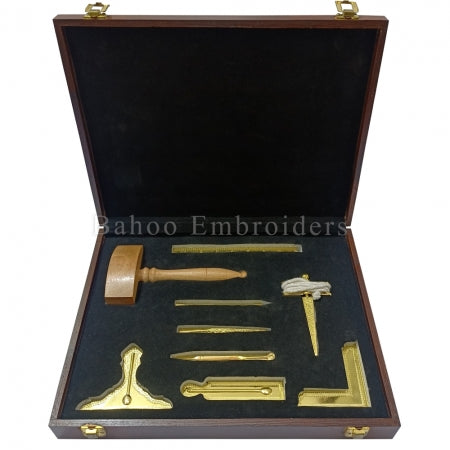 MASONIC TOOLS BOX (GOLD PLATED)